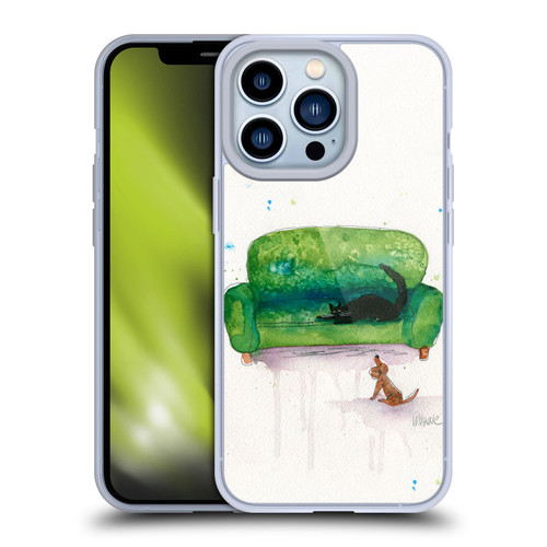 Wyanne Animals 2 Couch Cat and Dog Soft Gel Case for Apple iPhone 13 Pro & MagSafe