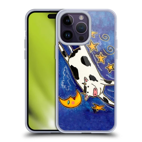 Wyanne Animals 2 Moon and Cow Soft Gel Case for Apple iPhone 14 Pro Max & MagSafe
