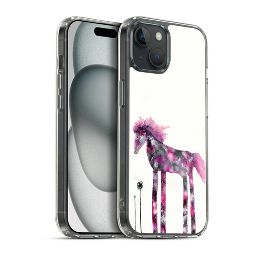 Wyanne Animals 2 Pink Painted Pony Soft Gel Case for Apple iPhone 15 Plus & MagSafe