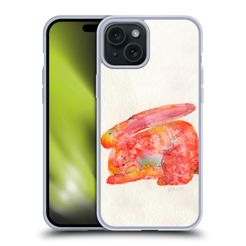 Wyanne Animals 2 Red Rabbit Soft Gel Case for Apple iPhone 15 Plus & MagSafe