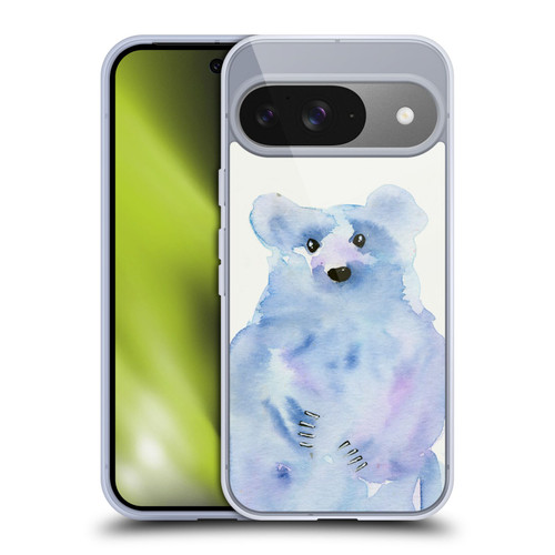 Wyanne Animals 2 Blue Watercolour Bear Soft Gel Case for Google Pixel 9 / Pixel 9 Pro