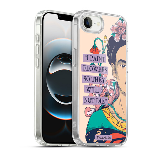 Frida Kahlo Sketch I Paint Flowers Soft Gel Case for Apple iPhone 16e / Apple iPhone 17e & MagSafe