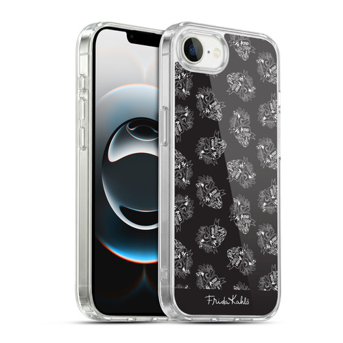 Frida Kahlo Typography Black Heart Soft Gel Case for Apple iPhone 16e / Apple iPhone 17e & MagSafe