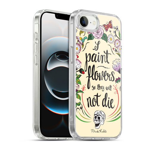 Frida Kahlo Typography Floral Blooms Soft Gel Case for Apple iPhone 16e / Apple iPhone 17e & MagSafe