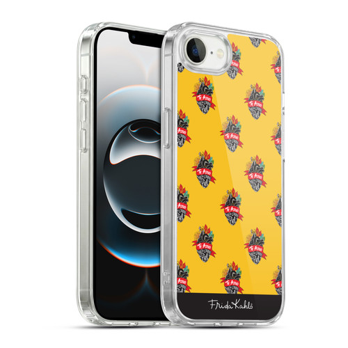 Frida Kahlo Typography Heart Pattern Soft Gel Case for Apple iPhone 16e / Apple iPhone 17e & MagSafe
