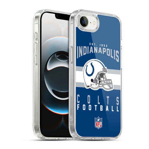NFL Indianapolis Colts Graphics Helmet Typography Soft Gel Case for Apple iPhone 16e / Apple iPhone 17e & MagSafe
