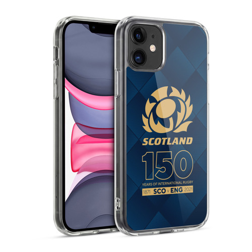 Scotland Rugby 150th Anniversary Halftone Soft Gel Case for Apple iPhone 11
