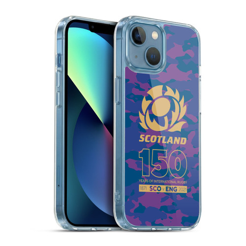 Scotland Rugby 150th Anniversary Camouflage Soft Gel Case for Apple iPhone 13 Mini & MagSafe