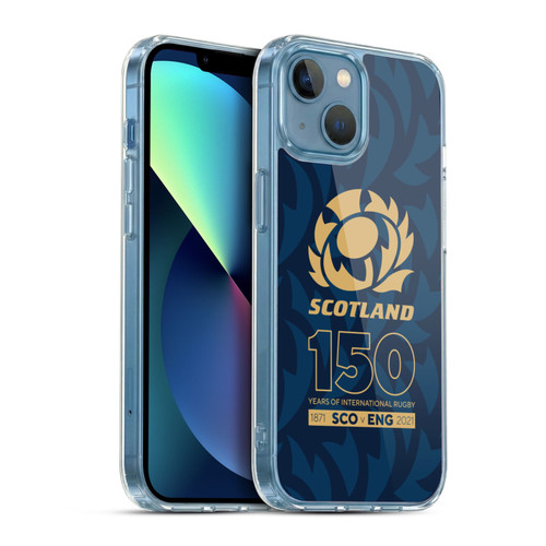 Scotland Rugby 150th Anniversary Thistle Soft Gel Case for Apple iPhone 13 Mini & MagSafe