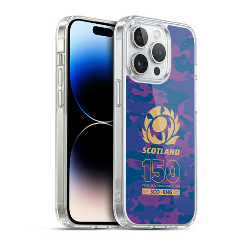 Scotland Rugby 150th Anniversary Camouflage Soft Gel Case for Apple iPhone 14 Pro & MagSafe