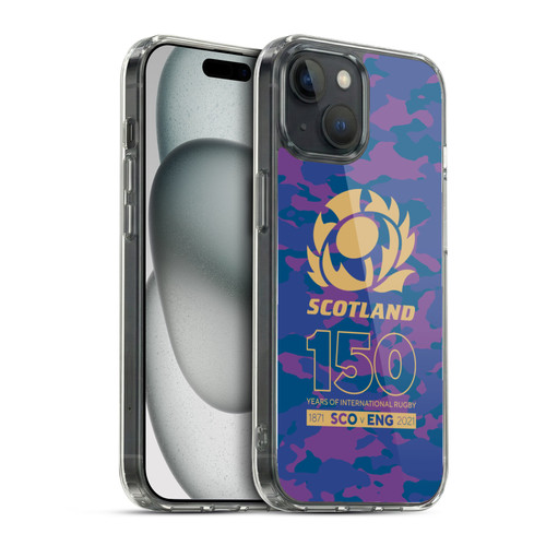Scotland Rugby 150th Anniversary Camouflage Soft Gel Case for Apple iPhone 15 & MagSafe