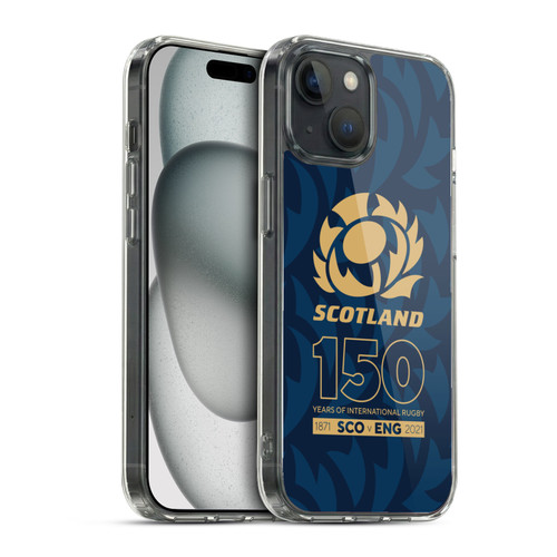 Scotland Rugby 150th Anniversary Thistle Soft Gel Case for Apple iPhone 15 & MagSafe