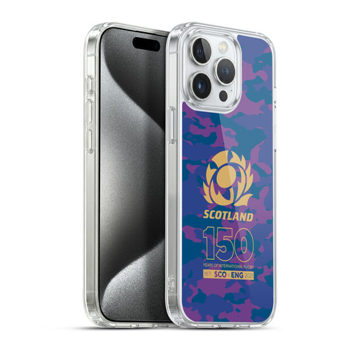 Scotland Rugby 150th Anniversary Camouflage Soft Gel Case for Apple iPhone 15 Pro Max & MagSafe