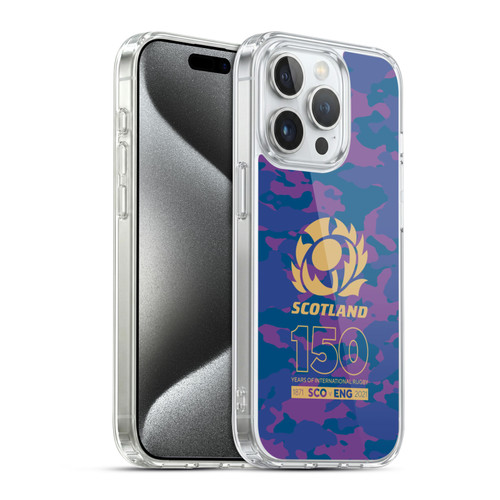 Scotland Rugby 150th Anniversary Camouflage Soft Gel Case for Apple iPhone 15 Pro & MagSafe