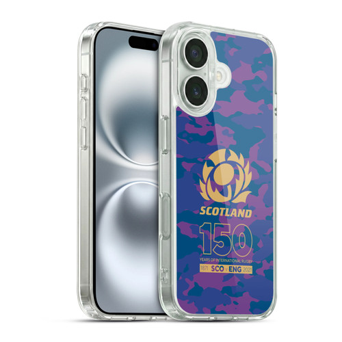 Scotland Rugby 150th Anniversary Camouflage Soft Gel Case for Apple iPhone 16 & MagSafe