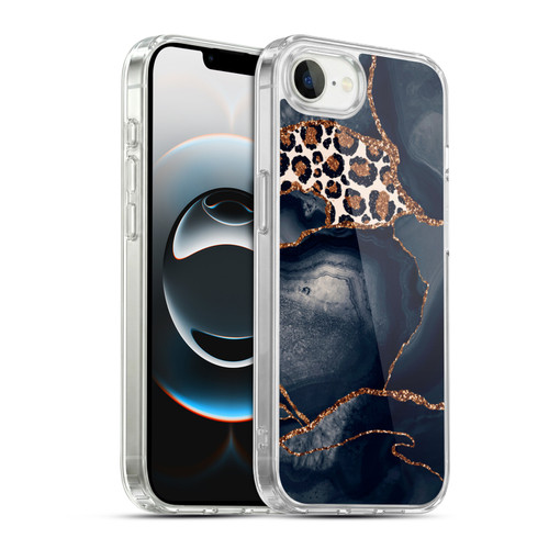 UtArt Wild Cat Marble Leopard Soft Gel Case for Apple iPhone 16e / Apple iPhone 17e & MagSafe