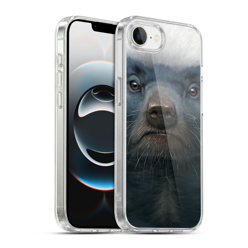 Vincent Hie Big Face Animals Honey Badger Soft Gel Case for Apple iPhone 16e / Apple iPhone 17e & MagSafe