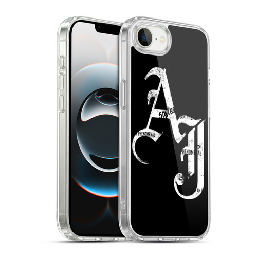 WWE Aj Styles Grunge Initials Soft Gel Case for Apple iPhone 16e / Apple iPhone 17e & MagSafe