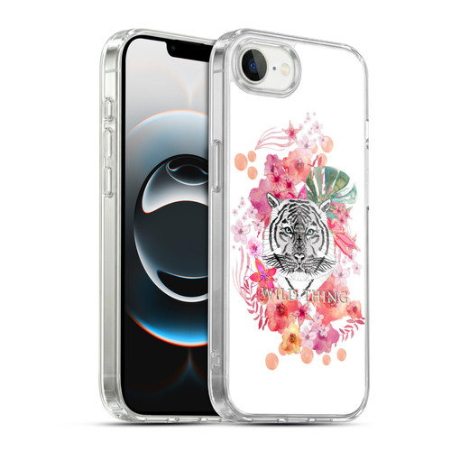 Monika Strigel Animals And Flowers Tiger Soft Gel Case for Apple iPhone 16e / Apple iPhone 17e & MagSafe