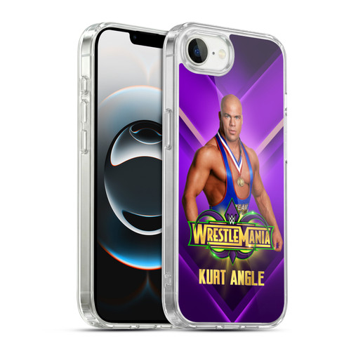 WWE Wrestlemania 34 Superstars Kurt Angle Soft Gel Case for Apple iPhone 16e / Apple iPhone 17e & MagSafe