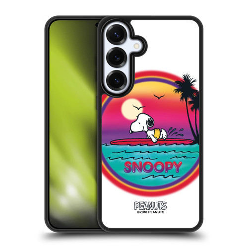 Peanuts Snoopy Boardwalk Airbrush Beach Surf Gel Armour Case For Samsung Galaxy S25+
