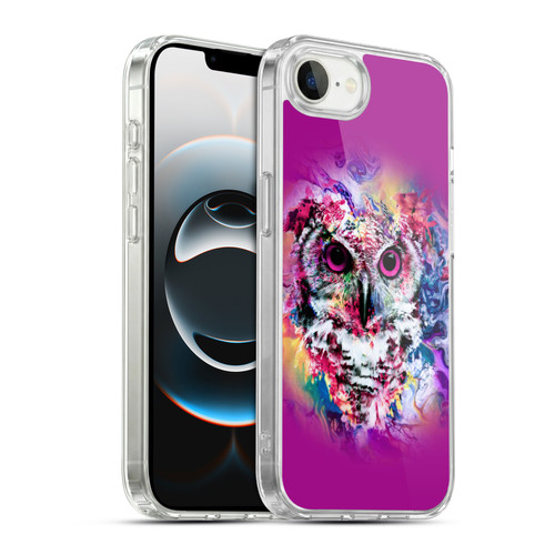 Riza Peker Animal Abstract Neon Owl Soft Gel Case for Apple iPhone 16e / Apple iPhone 17e & MagSafe
