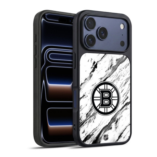 NHL Boston Bruins Marble Gel Armour Case For Apple iPhone 17 Pro