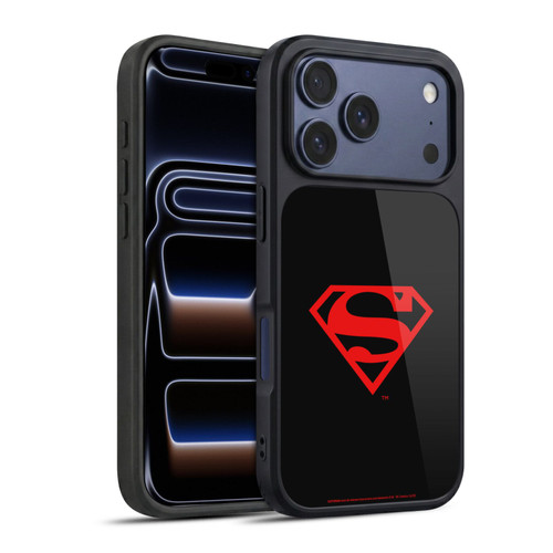 Superman DC Comics Logos Black And Red Gel Armour Case For Apple iPhone 17 Pro