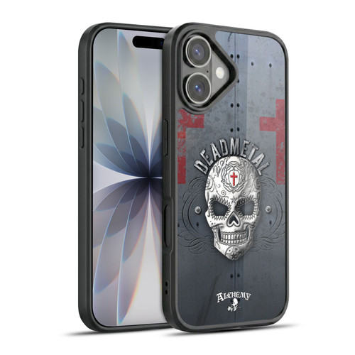 Alchemy Gothic Skull Dead Metal Gel Armour Case For Apple iPhone 17
