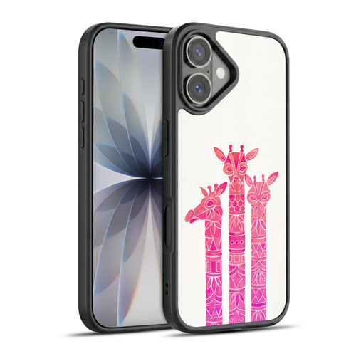 Cat Coquillette Animals Pink Ombre Giraffes Gel Armour Case For Apple iPhone 17