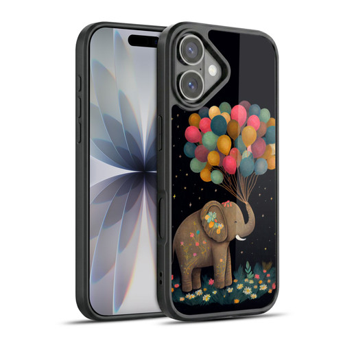JK Stewart Art Elephant Holding Balloon Gel Armour Case For Apple iPhone 17