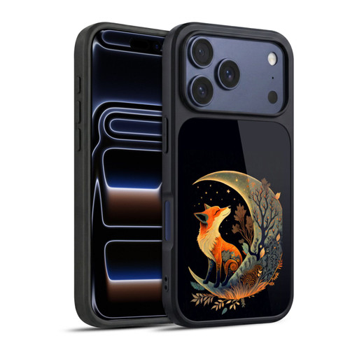 JK Stewart Art Fox On Crescent Moon Gel Armour Case For Apple iPhone 17 Pro