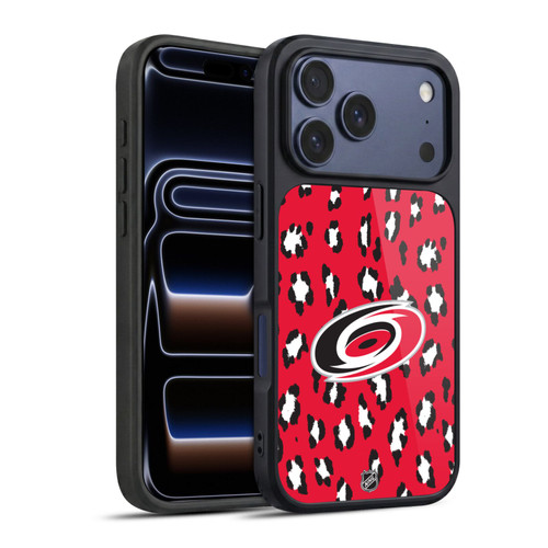 NHL Carolina Hurricanes Leopard Pattern Gel Armour Case For Apple iPhone 17 Pro