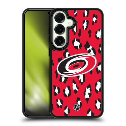 NHL Carolina Hurricanes Leopard Pattern Gel Armour Case For Samsung Galaxy S25