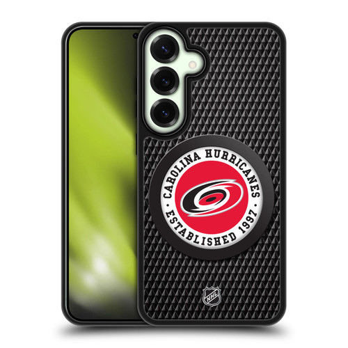 NHL Carolina Hurricanes Puck Texture Gel Armour Case For Samsung Galaxy S25