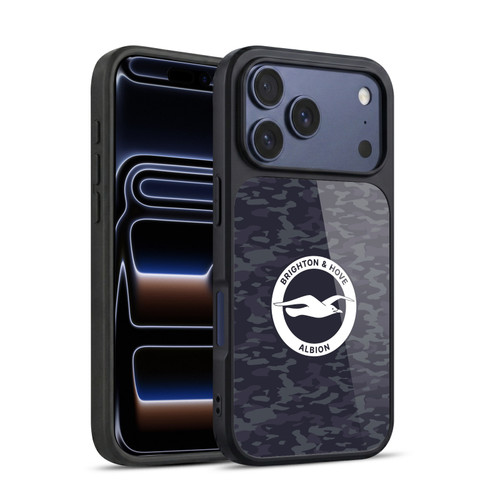Brighton & Hove Albion F.C Logo Black Camou Gel Armour Case For Apple iPhone 17 Pro