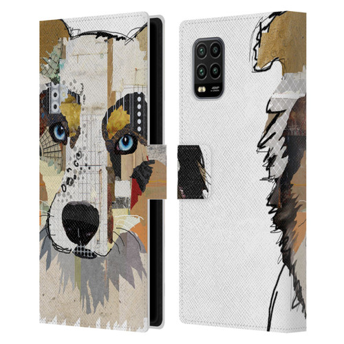 Michel Keck Dogs 3 Australian Shepherd Leather Book Wallet Case Cover For Xiaomi Mi 10 Lite 5G