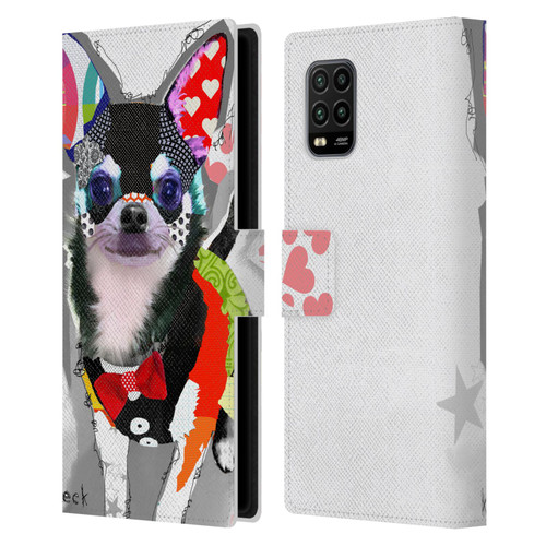 Michel Keck Dogs 3 Chihuahua Leather Book Wallet Case Cover For Xiaomi Mi 10 Lite 5G