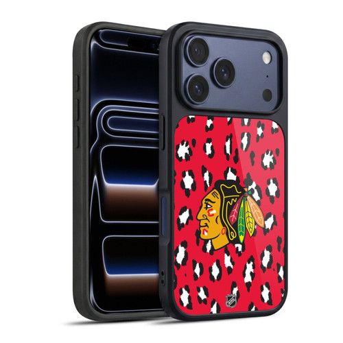 NHL Chicago Blackhawks Leopard Patten Gel Armour Case For Apple iPhone 17 Pro