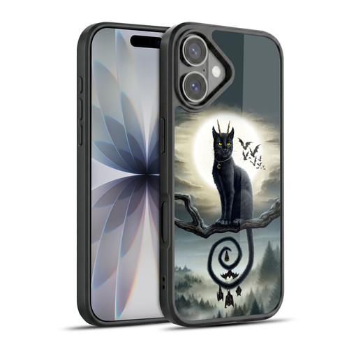 Sarah Richter Animals Gothic Black Cat & Bats Gel Armour Case For Apple iPhone 17