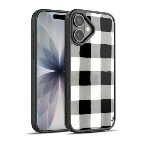 Haley Bush Pattern Painting Buffalo Check Black Gel Armour Case For Apple iPhone 17