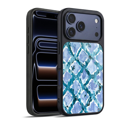 Haley Bush Pattern Painting Blue Diamond Gel Armour Case For Apple iPhone 17 Pro