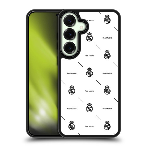 Real Madrid CF Legend Black Logo Pattern Gel Armour Case For Samsung Galaxy S25