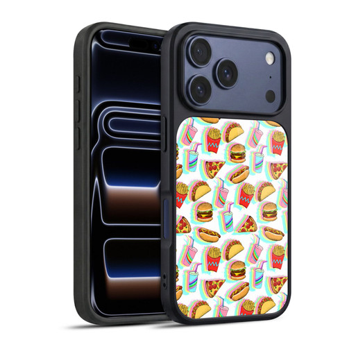 Micklyn Le Feuvre Patterns 2 Rainbow Fast Food Gel Armour Case For Apple iPhone 17 Pro