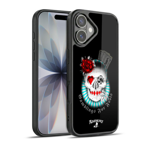 Alchemy Gothic Skull And Cards Gambling's For Fools Gel Armour Case For Apple iPhone 17