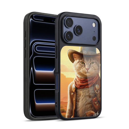 Michael David Ward Animals Kitty Cowboy Gel Armour Case For Apple iPhone 17 Pro