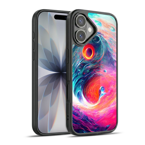 Wumples Cosmic Arts Blue And Pink Yin Yang Vortex Gel Armour Case For Apple iPhone 17
