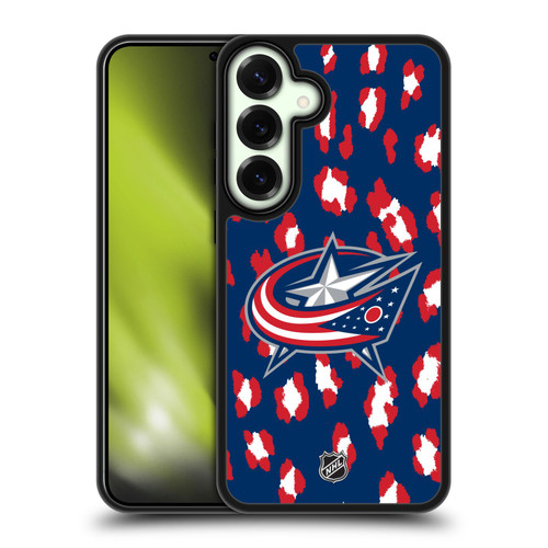 NHL Columbus Blue Jackets Leopard Pattern Gel Armour Case For Samsung Galaxy S25