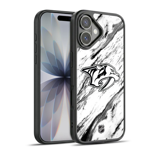 NHL Nashville Predators Marble Gel Armour Case For Apple iPhone 17