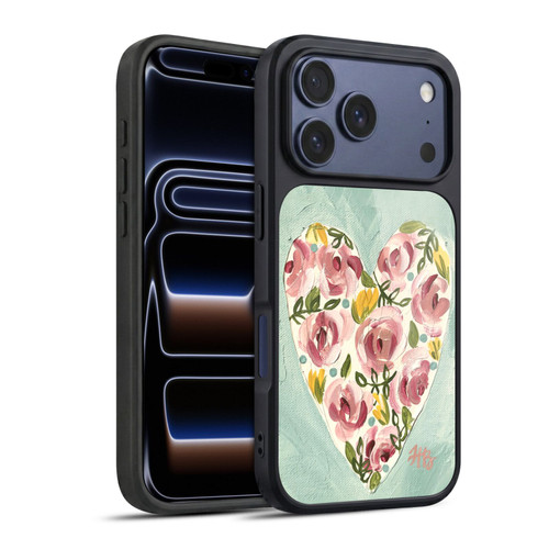 Haley Bush Floral Painting Valentine Heart Gel Armour Case For Apple iPhone 17 Pro